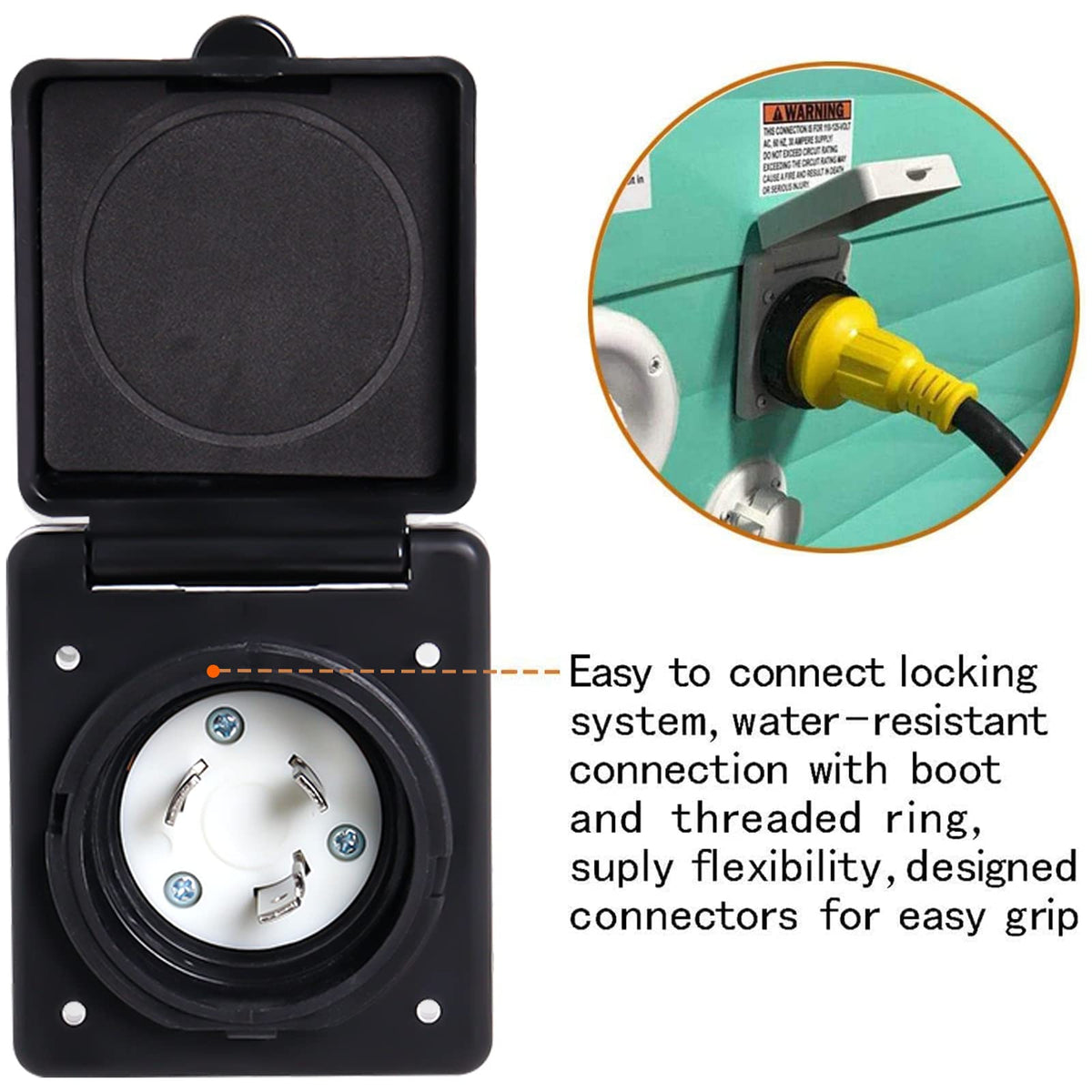 Podoy color-coded wiring visible for quick, accurate installation benefit