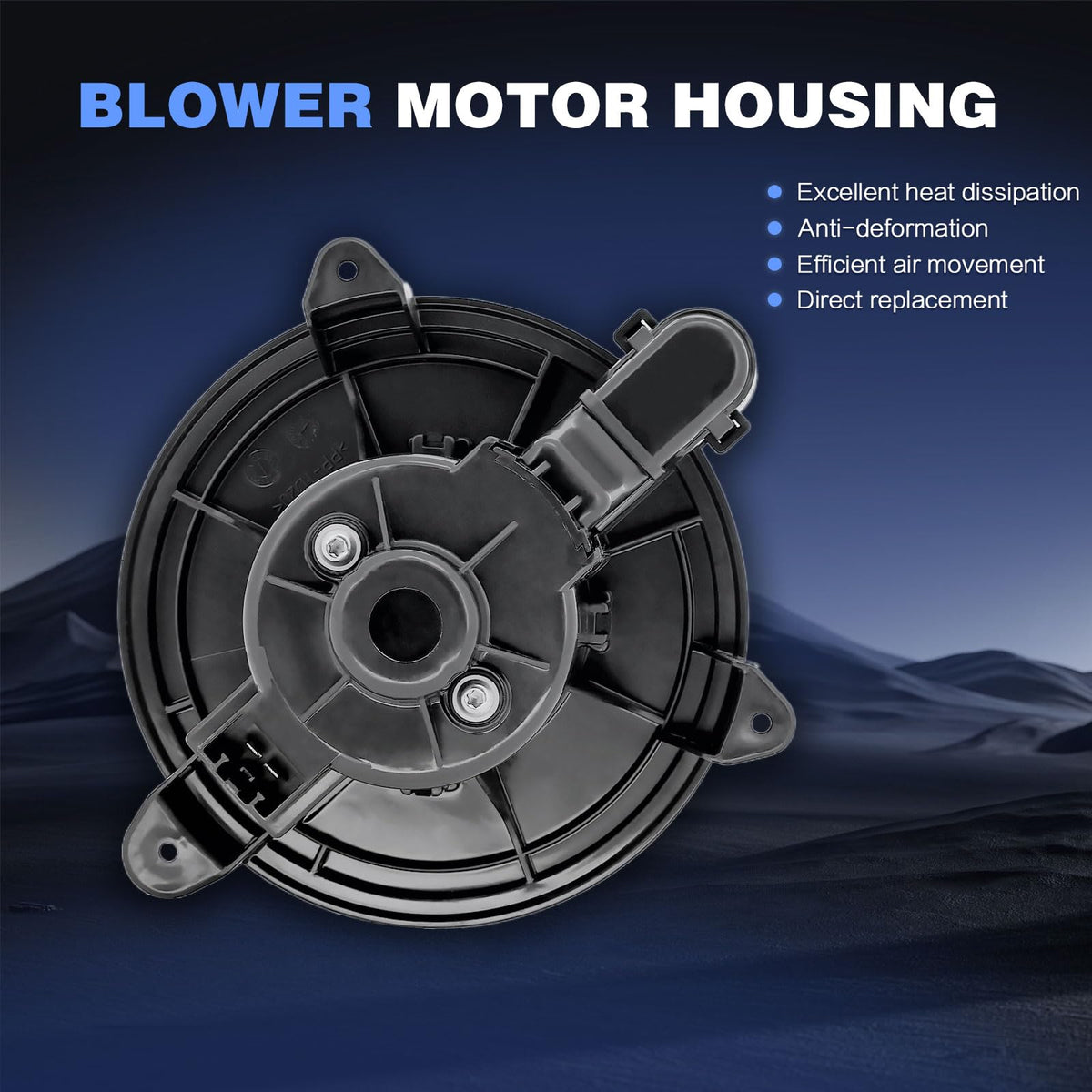 POHILA blower motor installed in Transit HVAC housing demonstrating restored airflow
