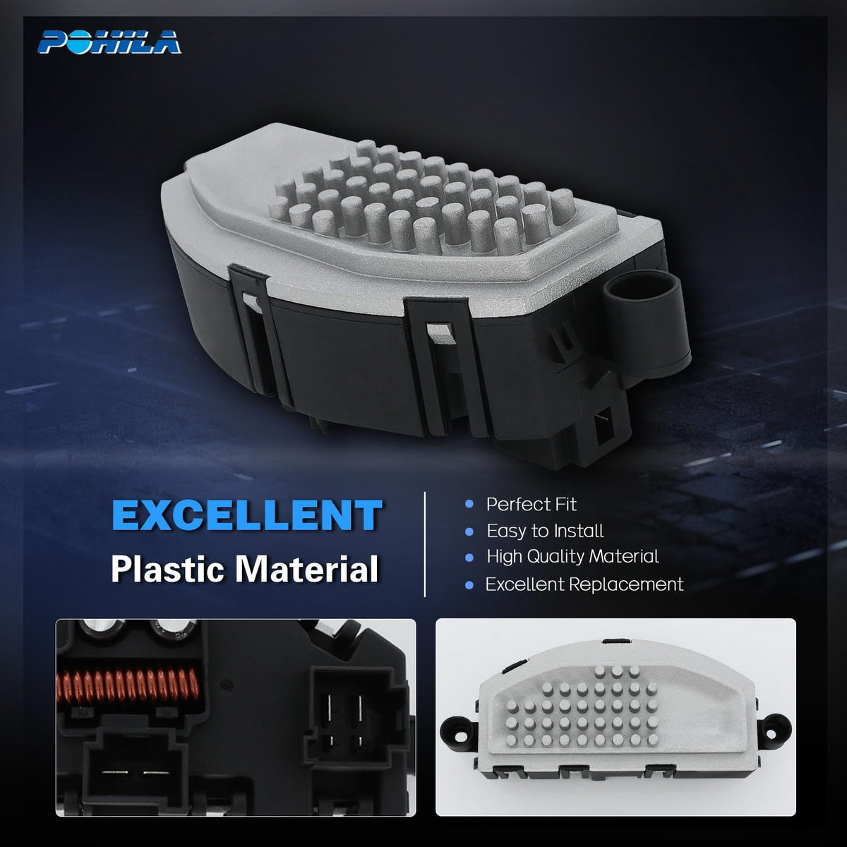 POHILA dashboard scene with HVAC controls showing improved cabin airflow benefit