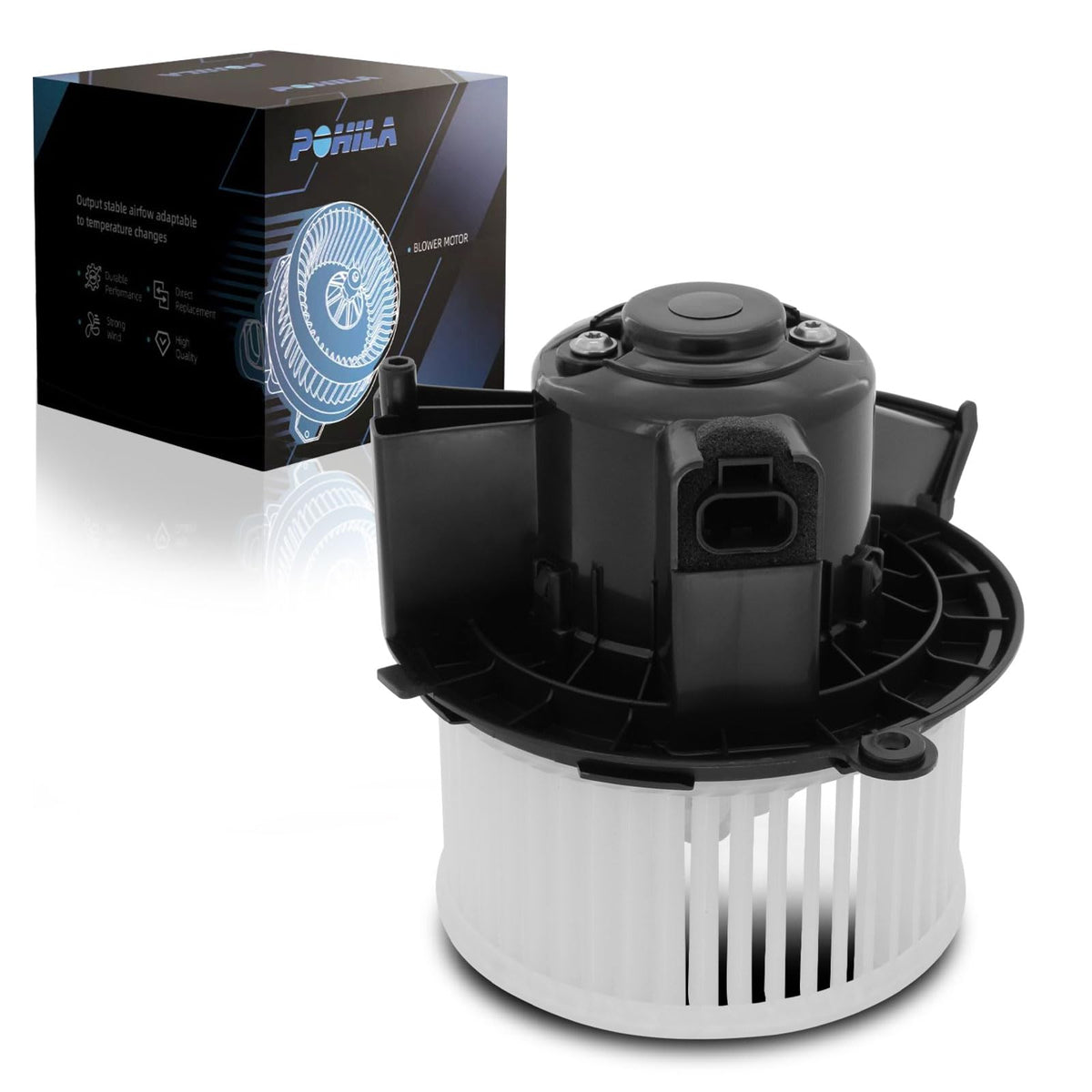 POHILA front view blower motor assembly showing clean housing and fit