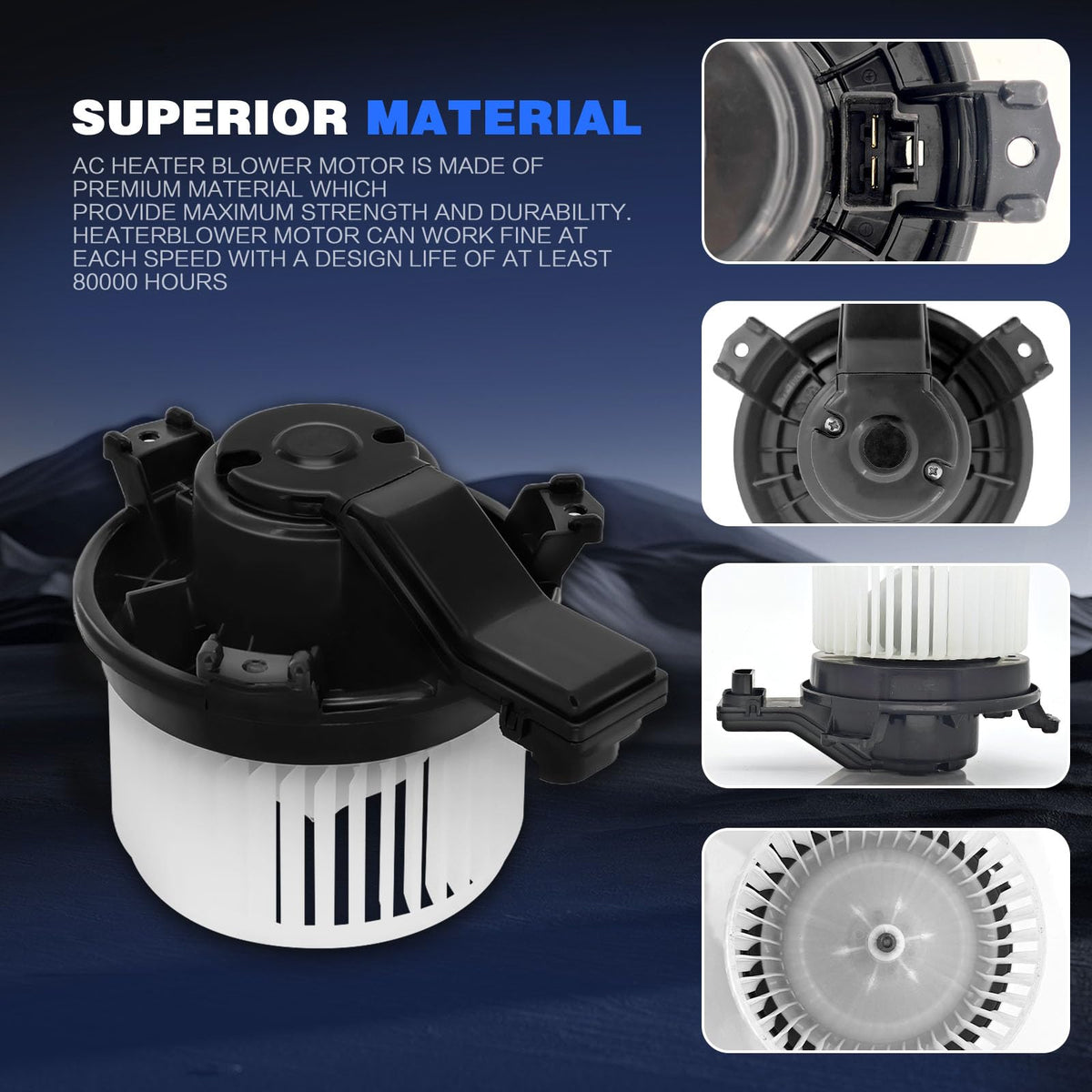 POHILA motor side profile displaying compact design for direct installation
