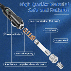 Pokin 8ft cord displayed full length and connector, offers flexible placement