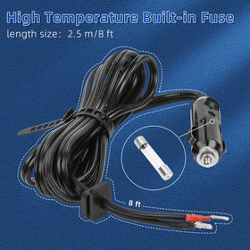 Pokin inline fused end close-up, protects cooler electrical circuit