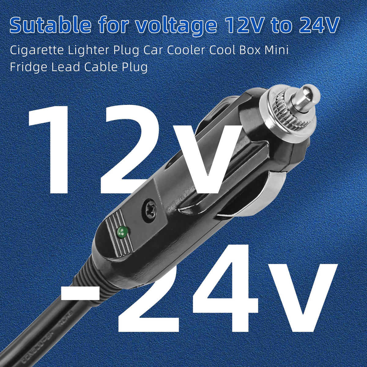 Pokin cord installed in a vehicle, keeps cooler powered on the road