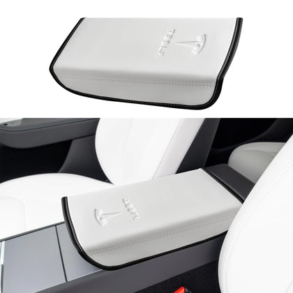 POKUNG front view of white armrest cover showing seamless fit and clean appearance for protection