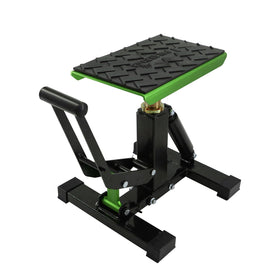 POLARBEAR front view of green aluminum stand showing sturdy support and quick setup benefit