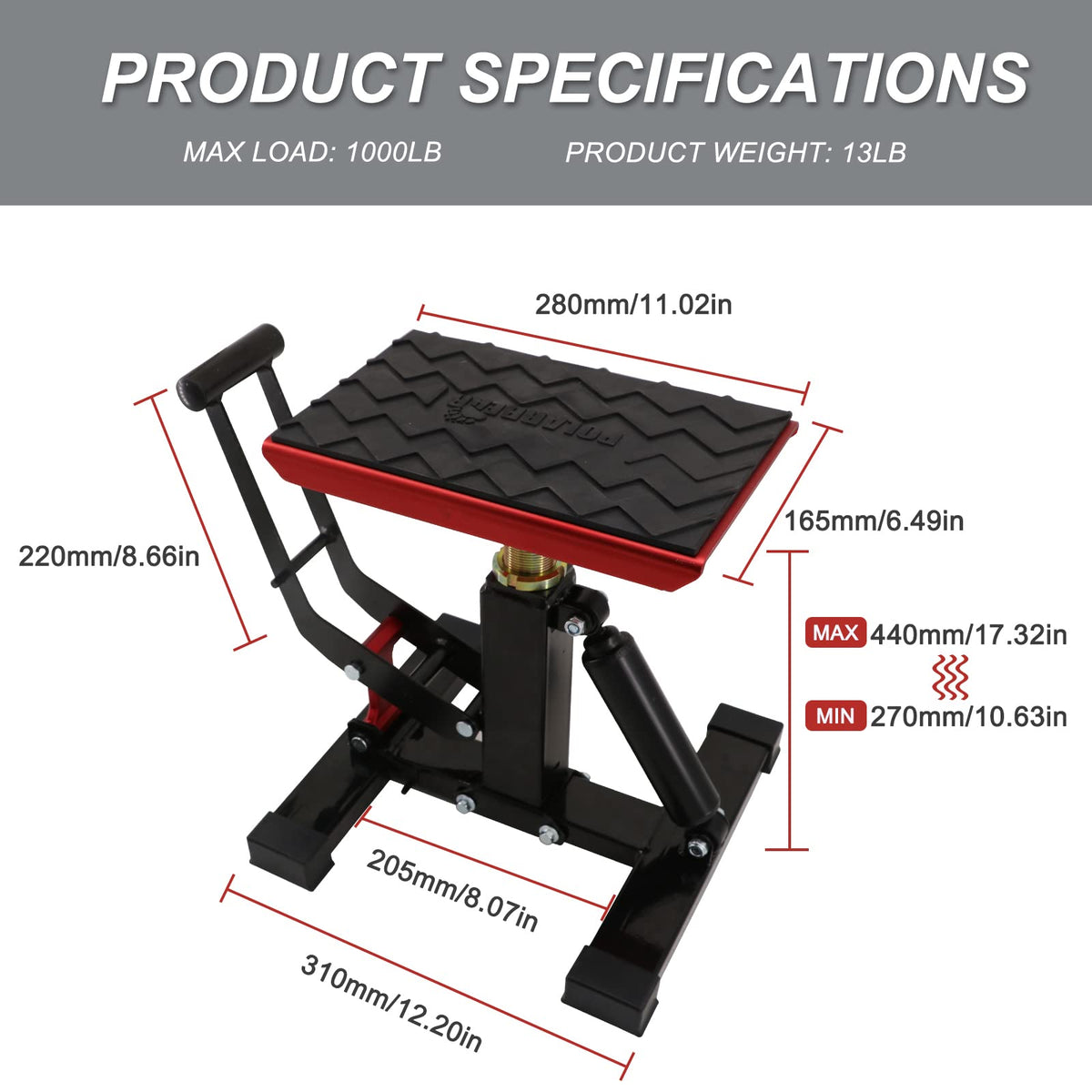 POLARBEAR adjustable top plate close-up showing height versatility benefit
