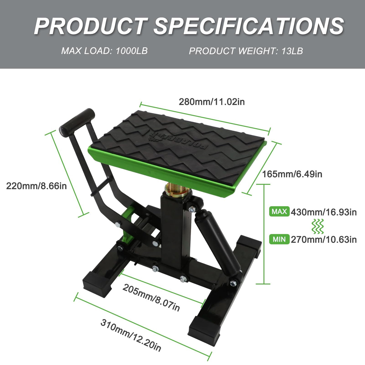 POLARBEAR close-up of adjustable top plate showing height range and fit versatility