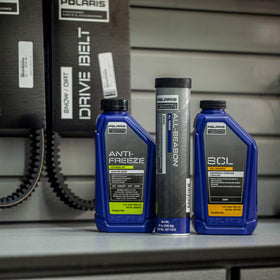 Polaris grease on suspension link pin, enhances smooth motion and durability benefit