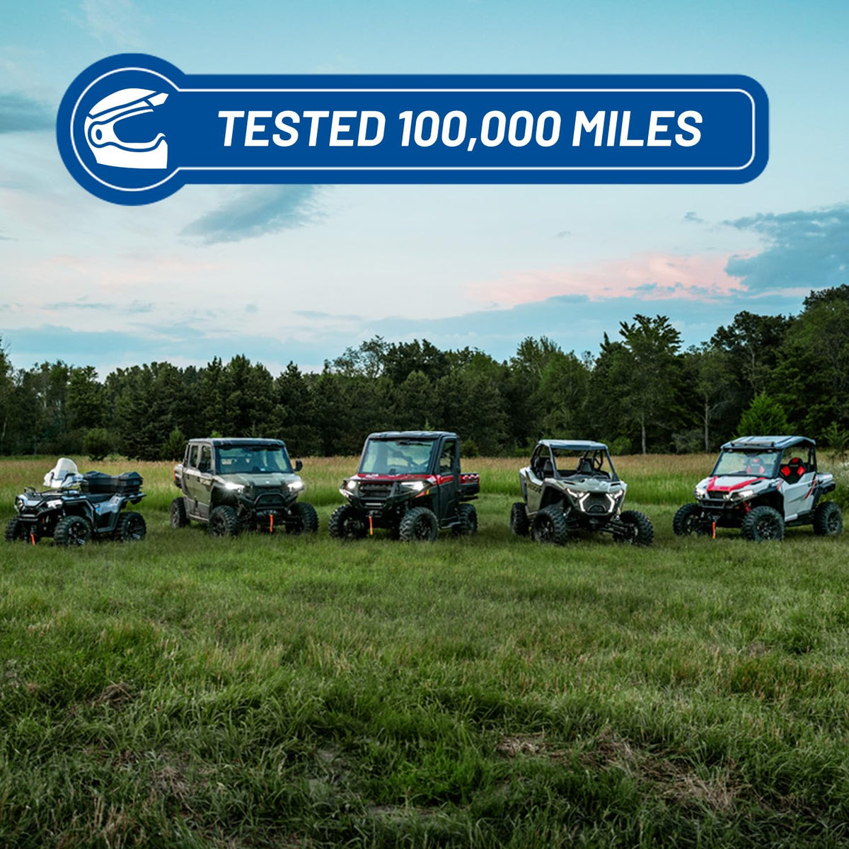 Polaris Ranger on trail with filter installed showing reliable off-road protection benefit