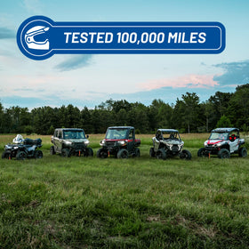 Polaris Ranger on trail with filter installed showing reliable off-road protection benefit