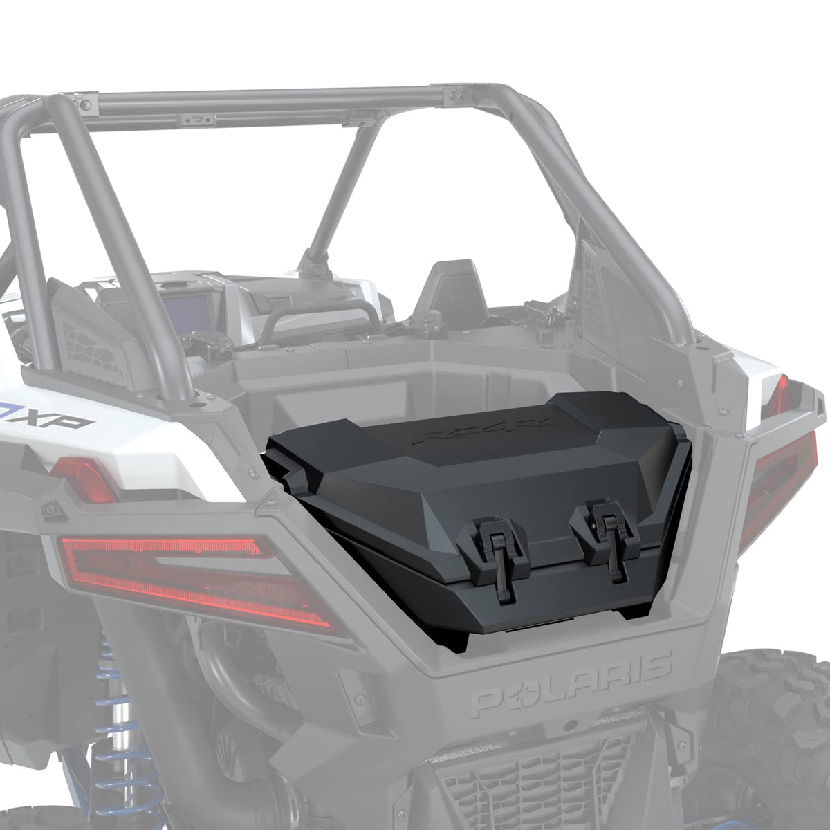 Polaris front view of cooler showing compact fit and branding benefit secure transport