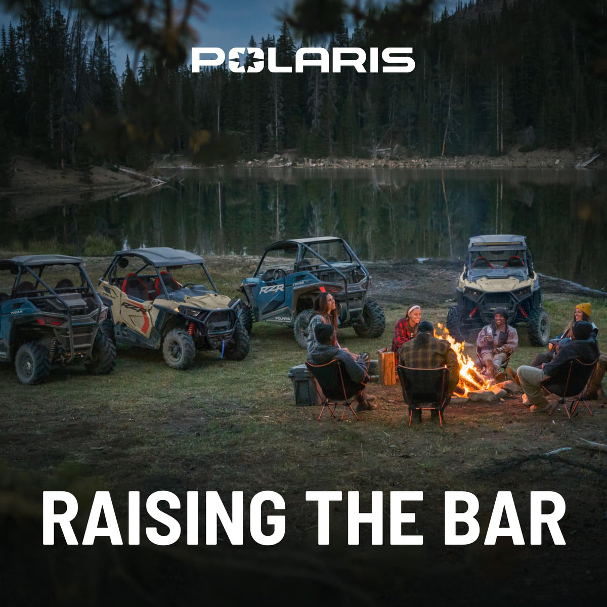 Polaris cooler at campsite showing use for food and drink cooling benefit