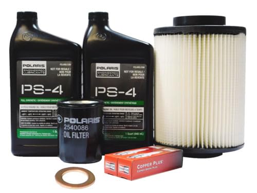 Polaris oil change kit front view showing parts and ensuring correct fit