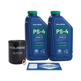 Close-up of Polaris oil filter with genuine OEM label ensuring correct fit and filtration