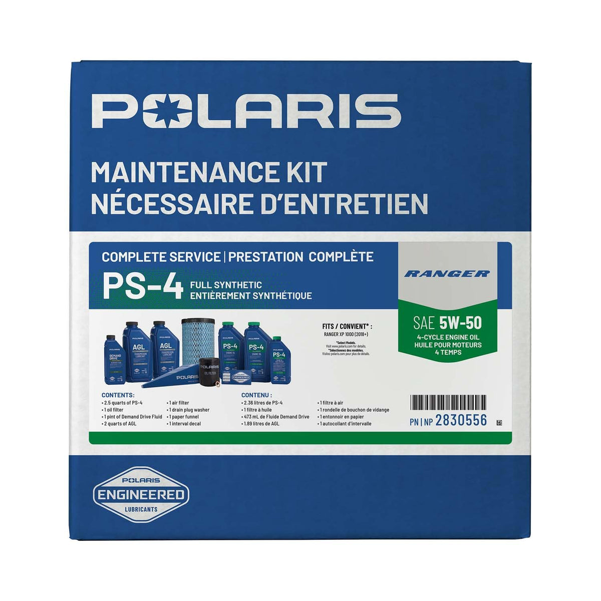 Polaris paper funnel in use preventing spills and simplifying oil changes