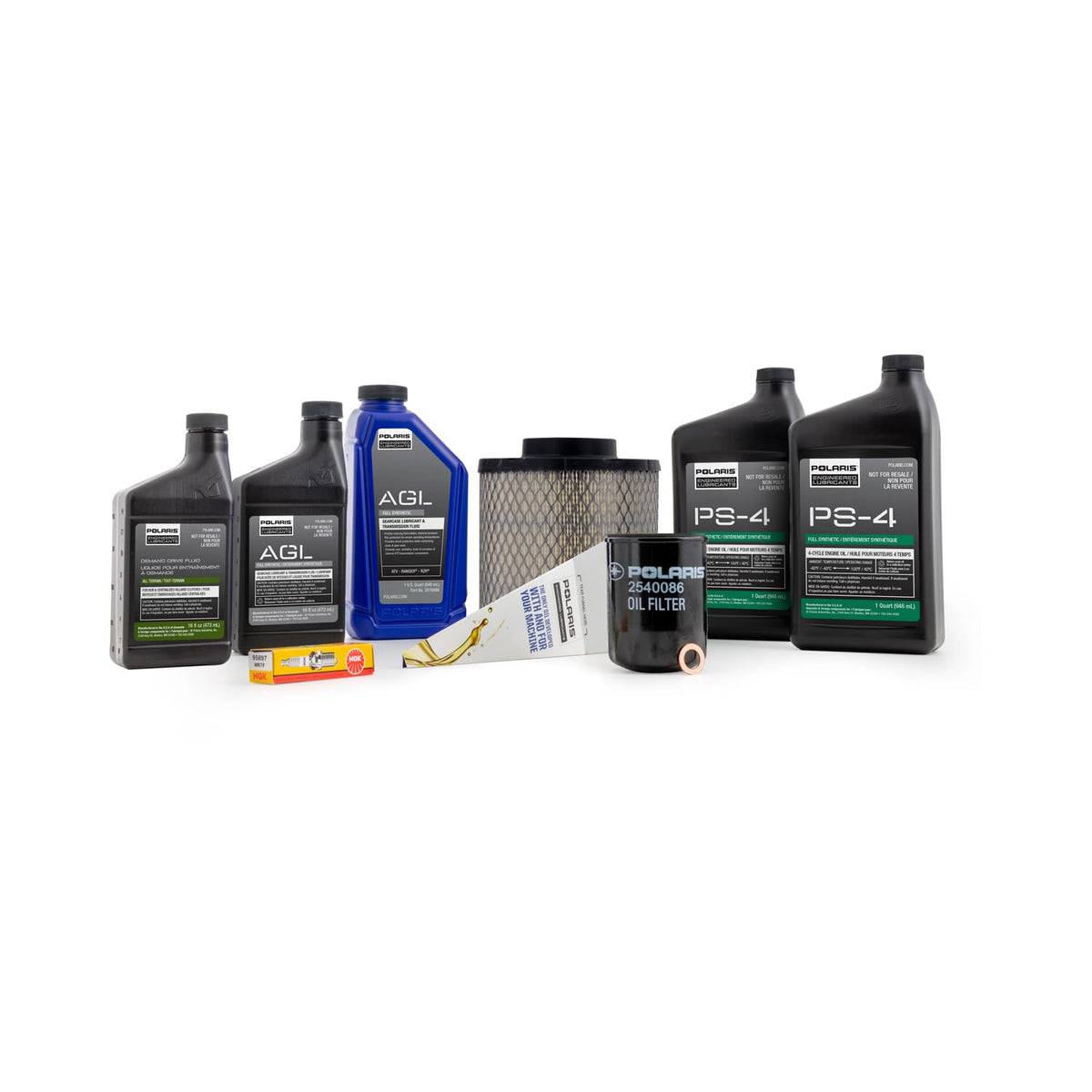 Polaris PS-4 oil bottle close-up illustrating correct OEM lubricant for engine protection