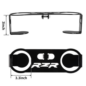 Generic cup holder mounted on Polaris RZR passenger grab bar for convenience