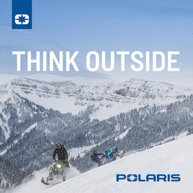 Polaris bottle beside snowmobile hose showing correct size and fit benefit