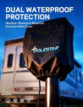 POLESTAR drop leg extended to increase reach and adapt to varied trailer heights