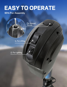 POLESTAR integrated LEDs lighting the coupler for safer night hitching and clear visibility