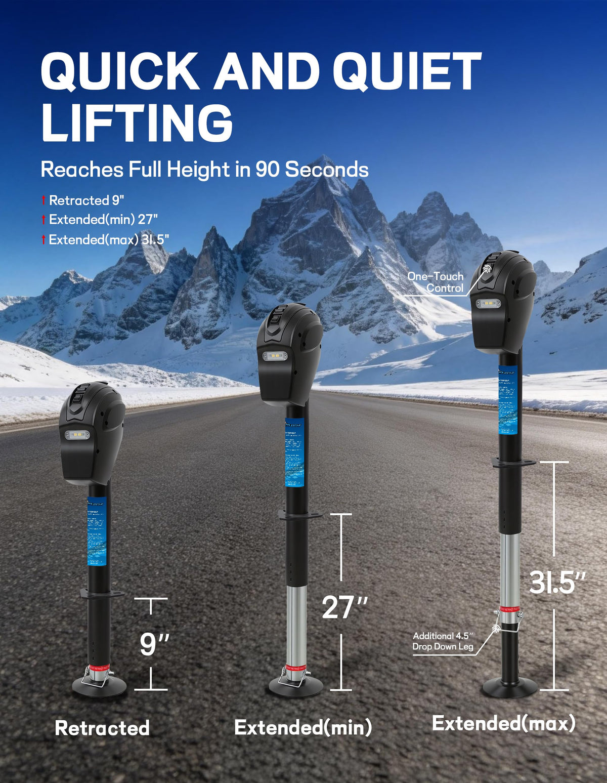 POLESTAR mounted on A-frame trailer demonstrating easy installation and secure attachment