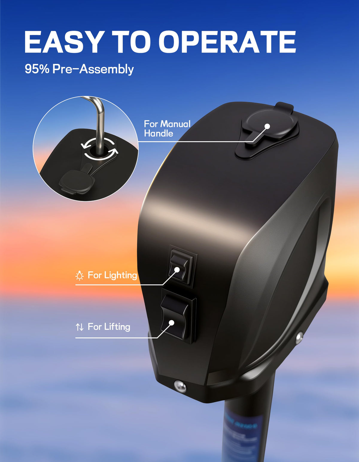 POLESTAR waterproof rain cover and label protecting electronics