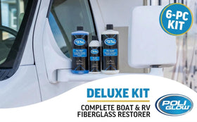 Poli Glow lifestyle image of a docked boat showcasing long-lasting protection