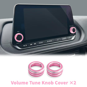 Polodunn A/C knob covers installed demonstrating coordinated cabin accent