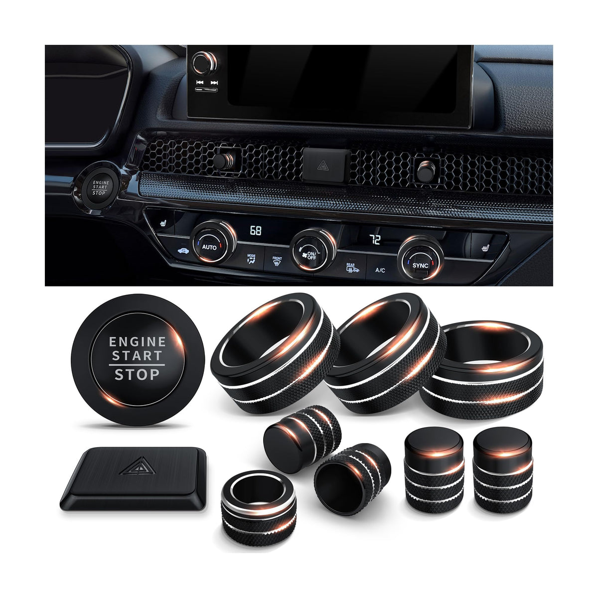Polodunn front packaging showing 11-piece knob cover kit and benefits