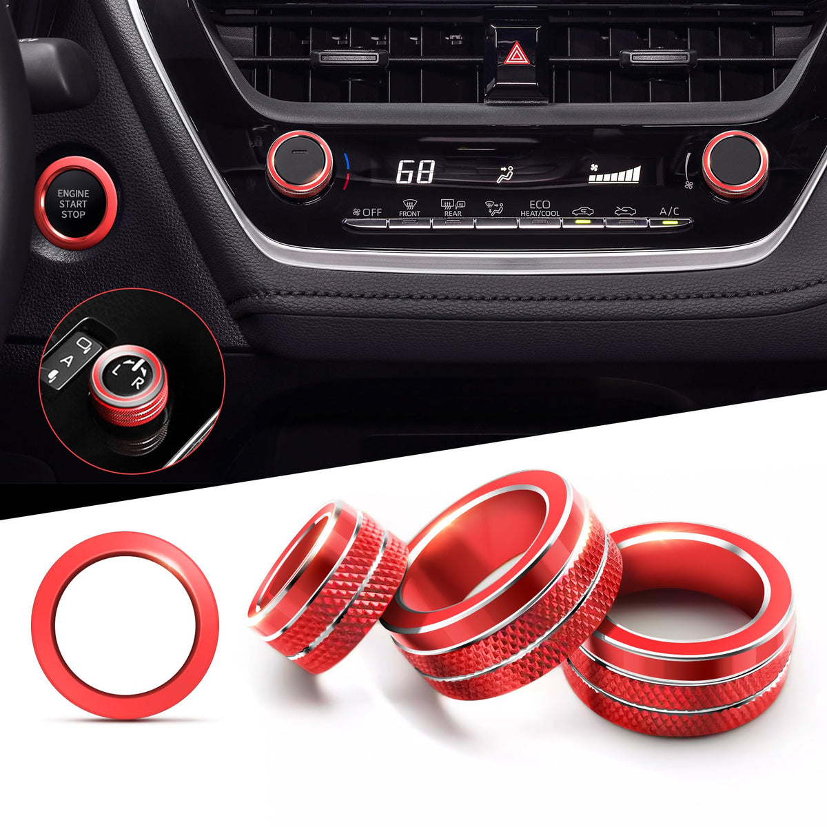 Polodunn front packaging showing red knob trims and included tape, highlights premium upgrade