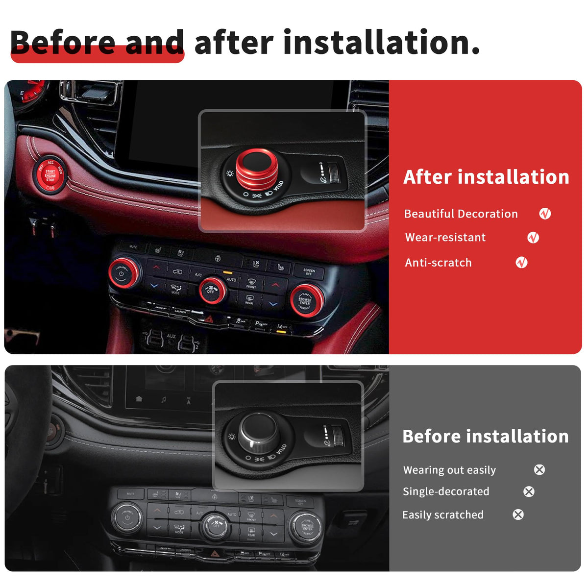 Polodunn headlight knob close-up demonstrating improved control and visibility