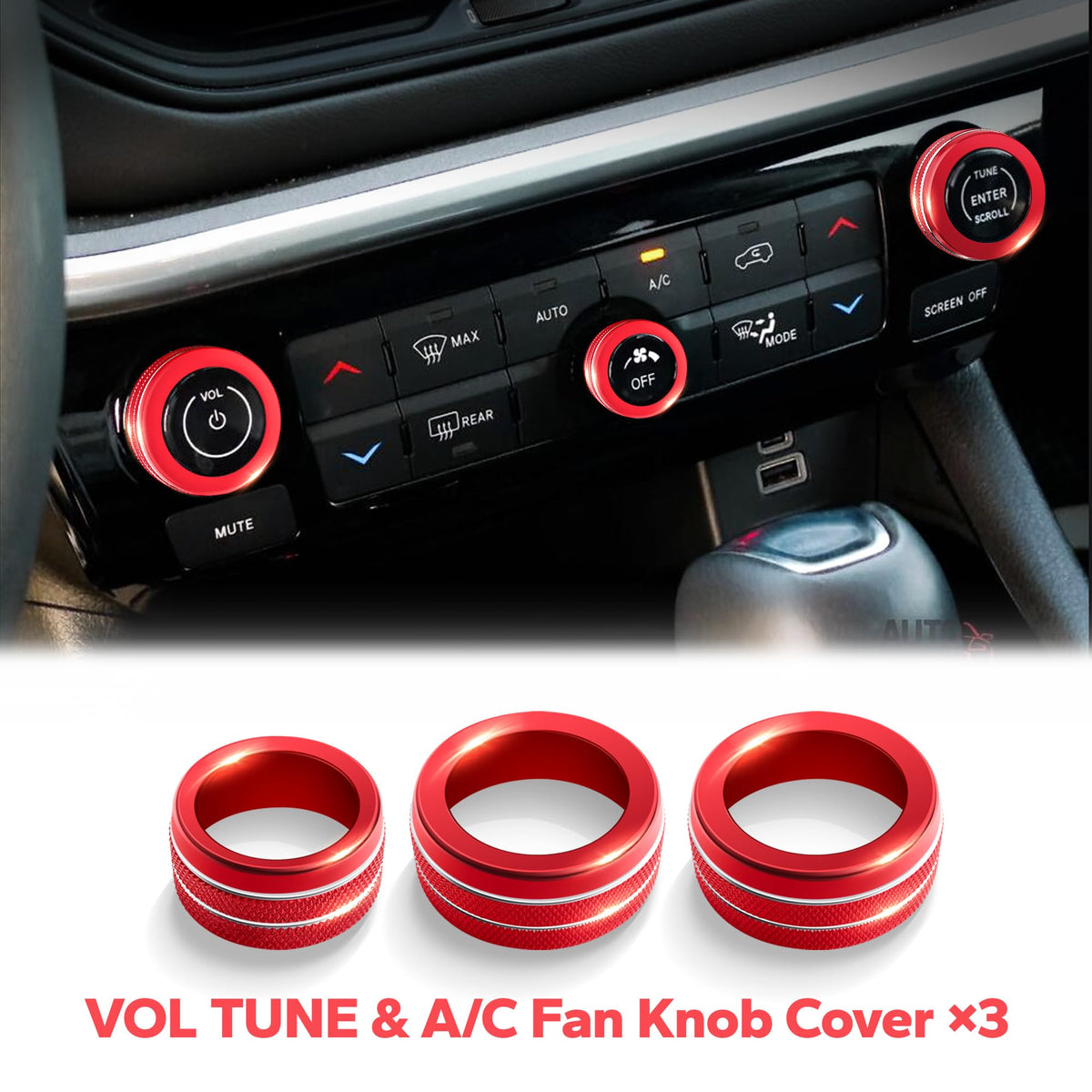 Polodunn installed on Compass A/C volume headlight push-start for style