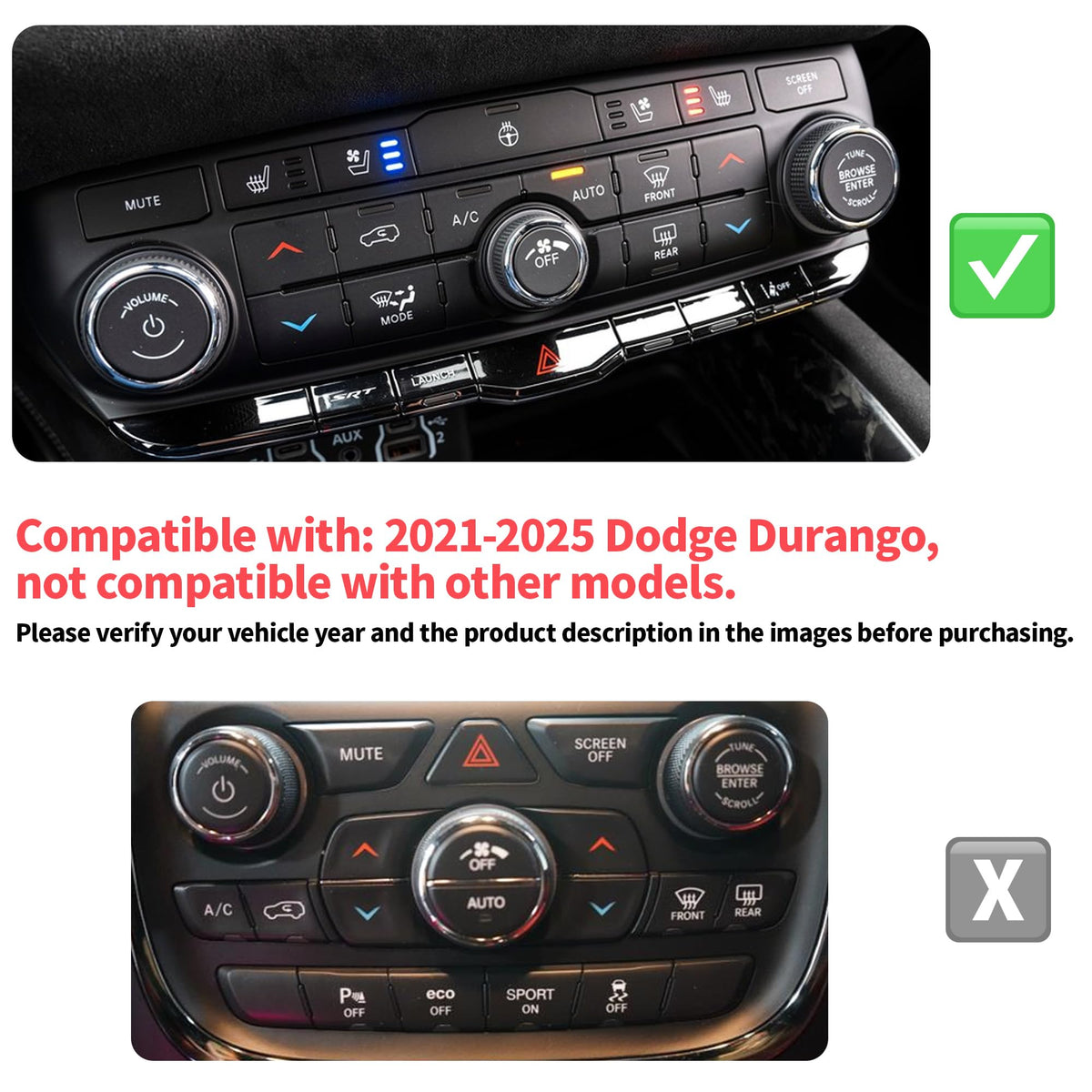 Polodunn covers installed on Durango dashboard showing cohesive red accents
