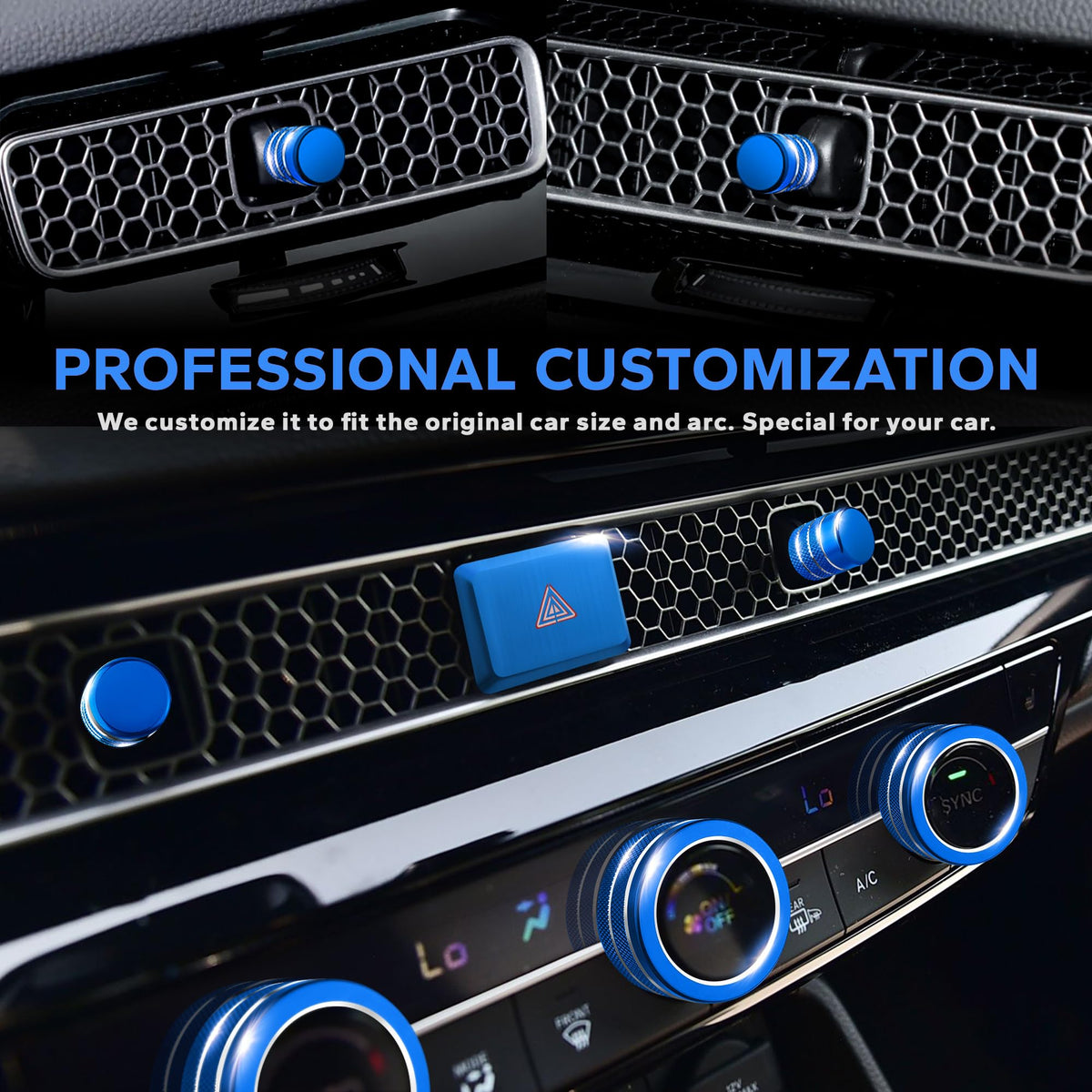 Polodunn installed on Honda Civic dashboard, adding premium blue accent and protection