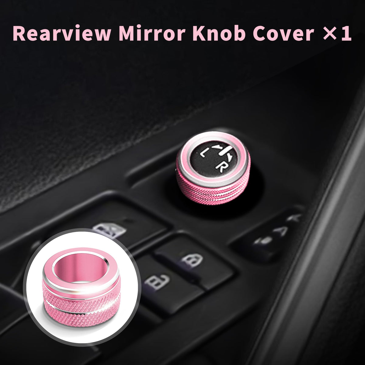 Polodunn cover fitted on rearview mirror switch illustrating precise OEM fit and durability