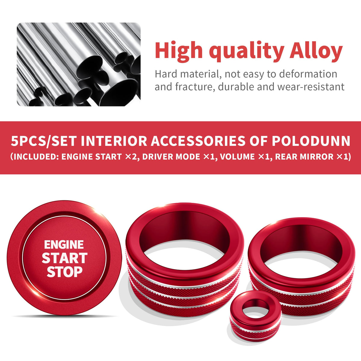 Polodunn lifestyle interior view with red accents, showing visual upgrade benefit