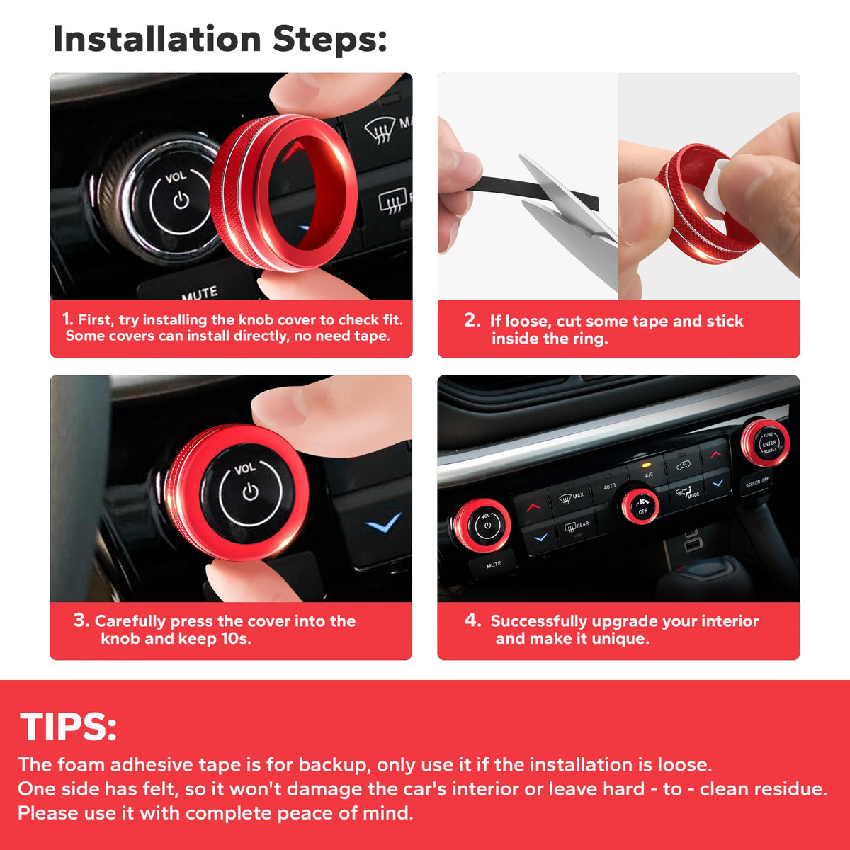 Polodunn in Jeep Compass interior adding red accent and contrast