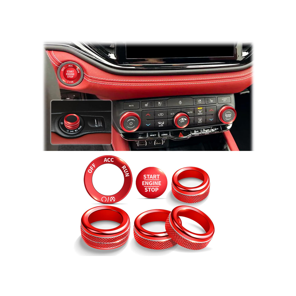 Polodunn product packaging showing all six red aluminum covers and benefits