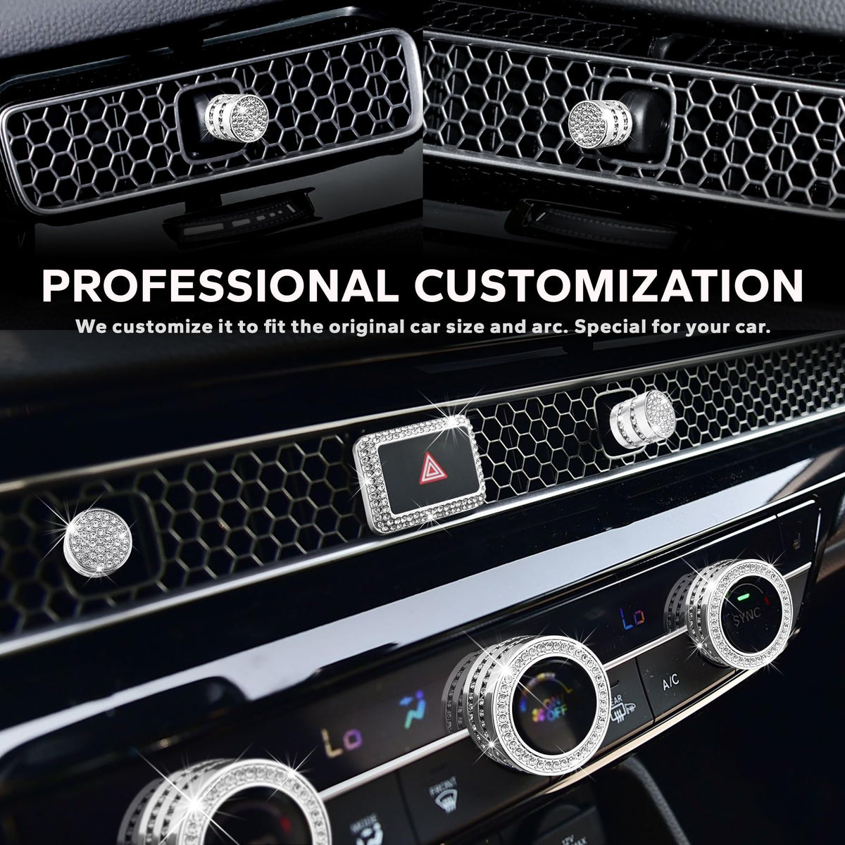 Polodunn push start and hazard light covers displayed, protecting original buttons