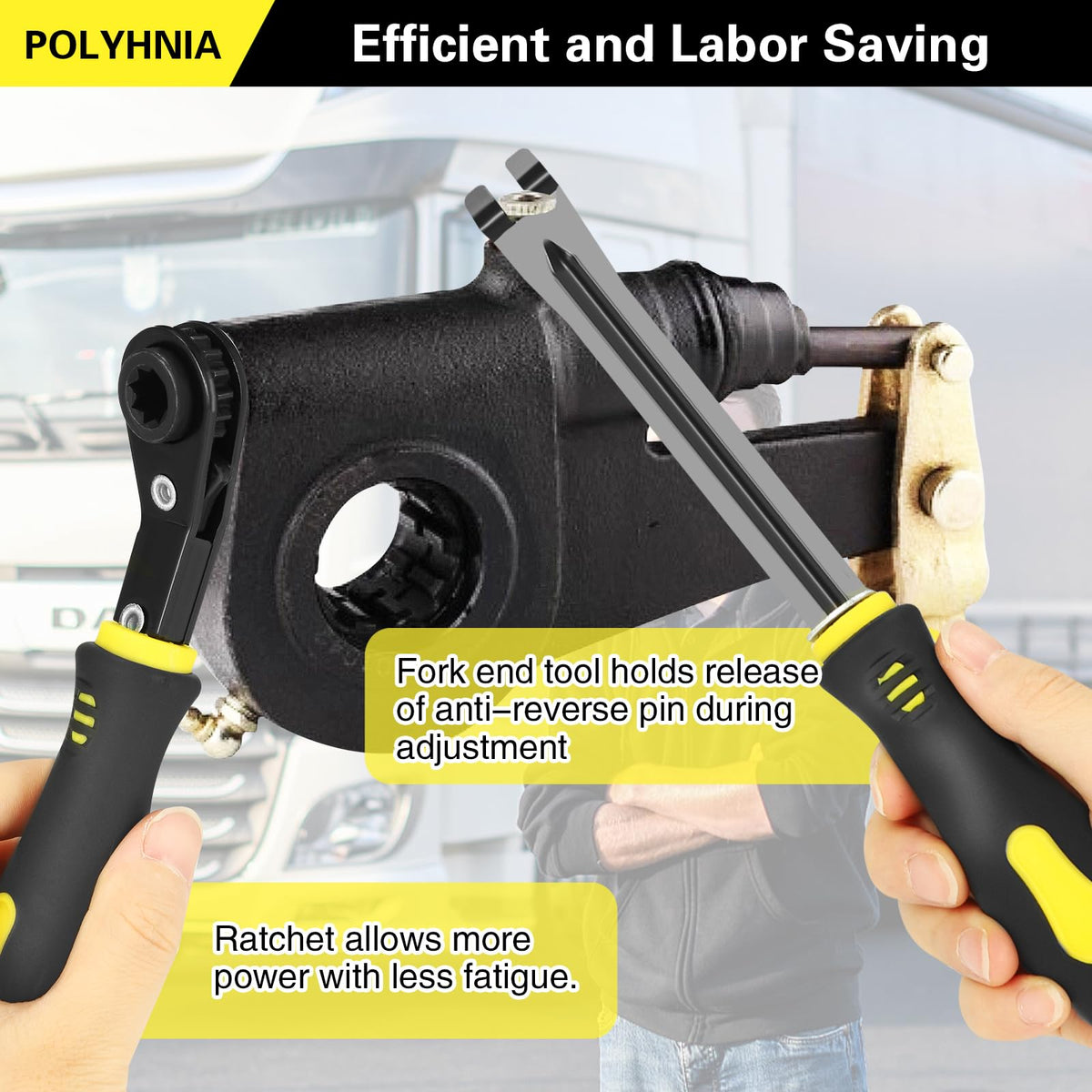 POLYHNIA ergonomic rubber handle texture for improved grip and reduced fatigue