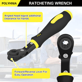 POLYHNIA tool in use on a slack adjuster demonstrating faster adjustment workflow