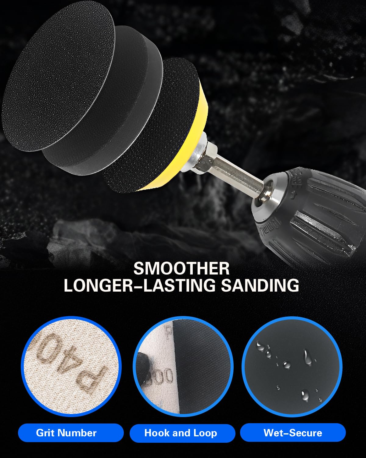 Pomsare buffing pads set of four hardnesses for repeatable polishing