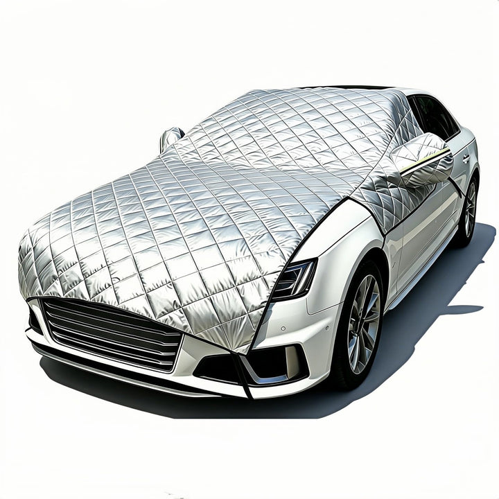 PONYBRO front view installed protecting windshield and hood with reflective surface benefit