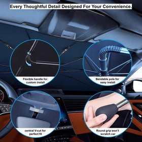 PONYBRO installed in a sedan interior to block sun and reduce heat