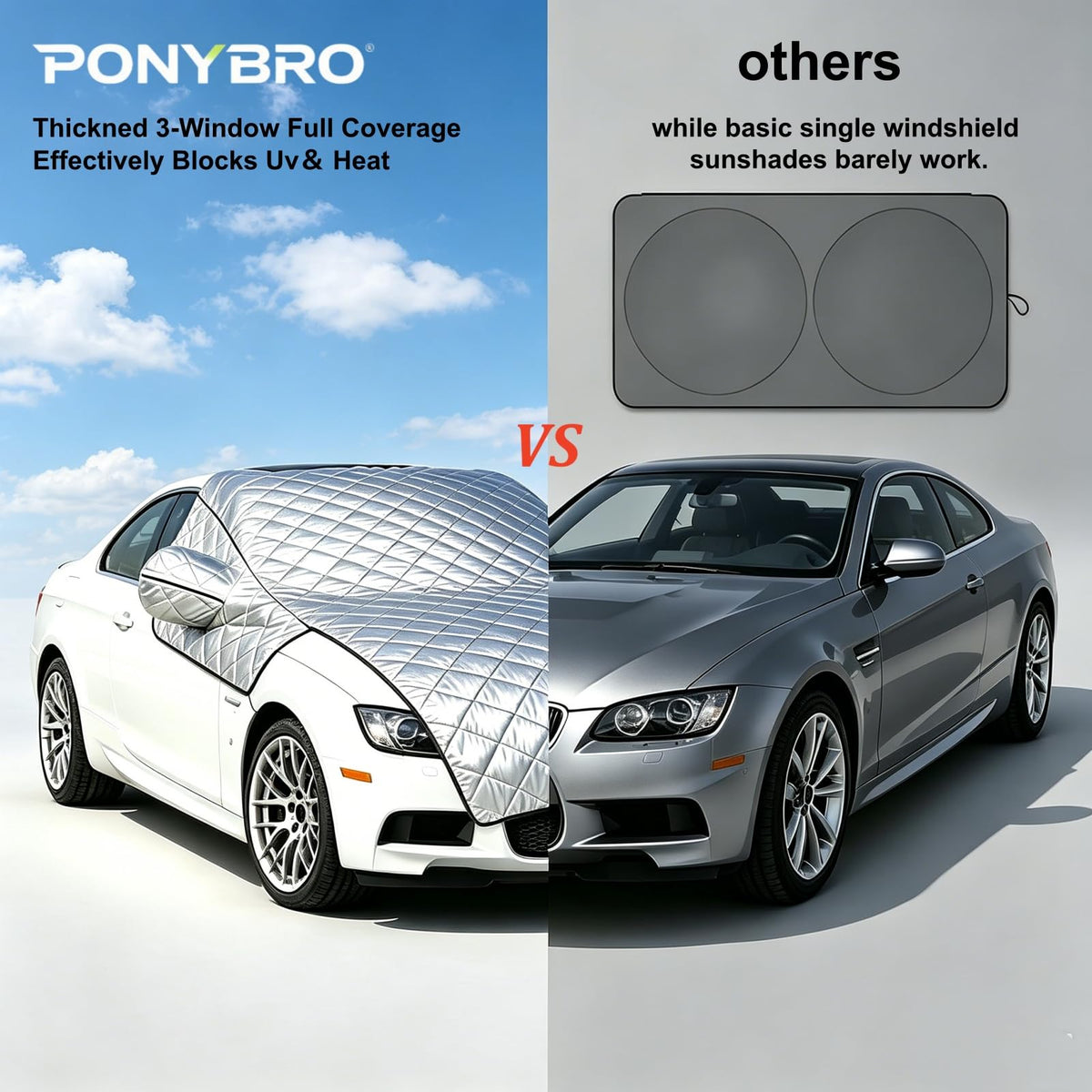 PONYBRO lifestyle driveway setting illustrating everyday outdoor protection