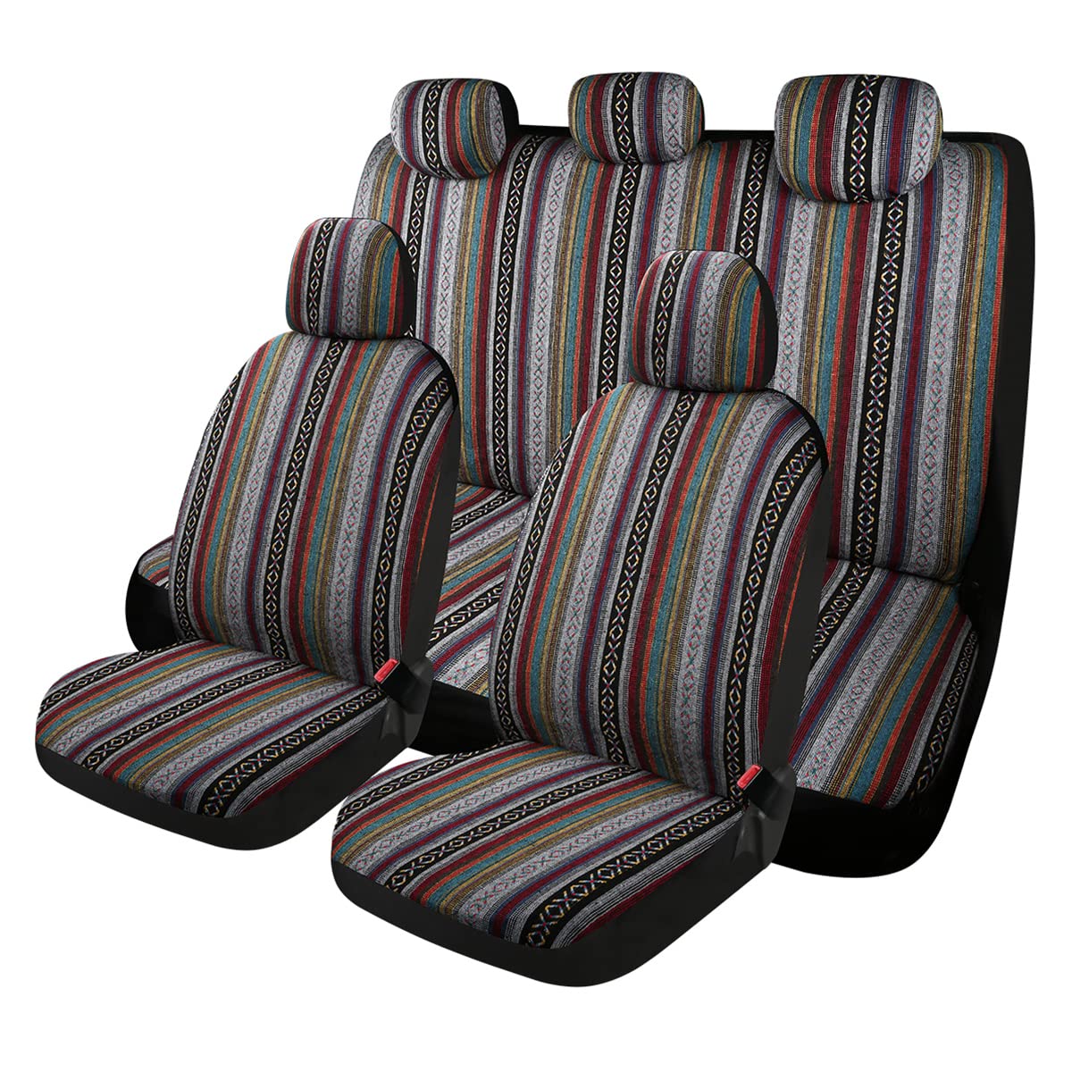 PONYJOYUP front seat full view showing colorful protection and refreshed interior
