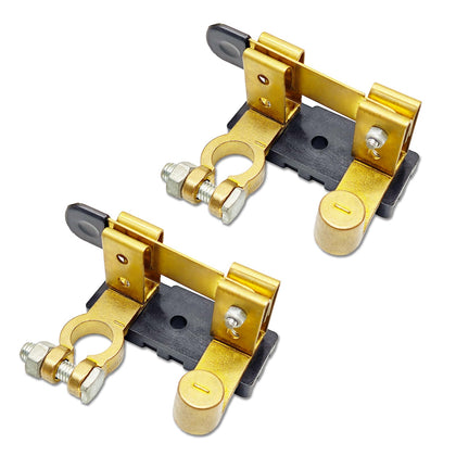 Ponzkoe two-pack front packaging showing durable battery disconnects and benefits
