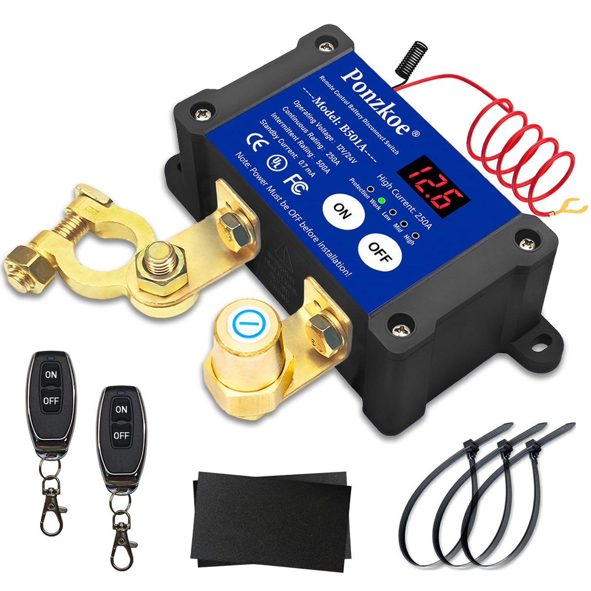 Ponzkoe front unit mounted showing clean install and quick disconnect benefit