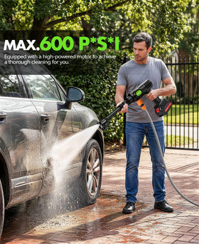 PoolLeader close-up of 6-in-1 nozzle showing adjustable spray modes for targeted cleaning